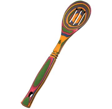 Island Bamboo Rainbow Pakka Slotted Spoon