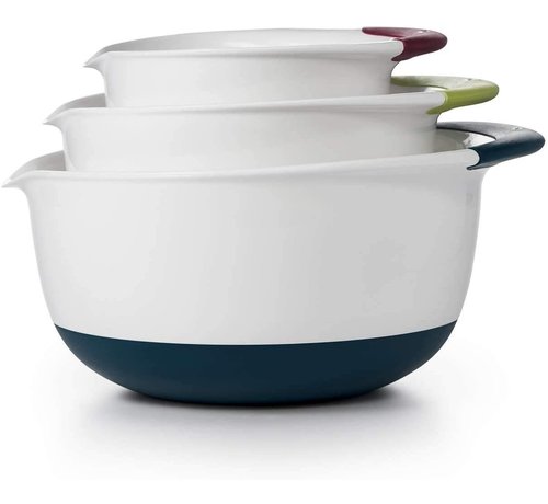 OXO Good Grips Mixing Bowl Set - White/Colored Grip, 3 Pc.