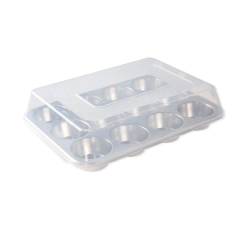 Nordic Ware Naturals 12 Cavity Muffin Pan W/Lid