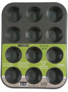 CasaWare Silver Mini Muffin Pan 12 Cup