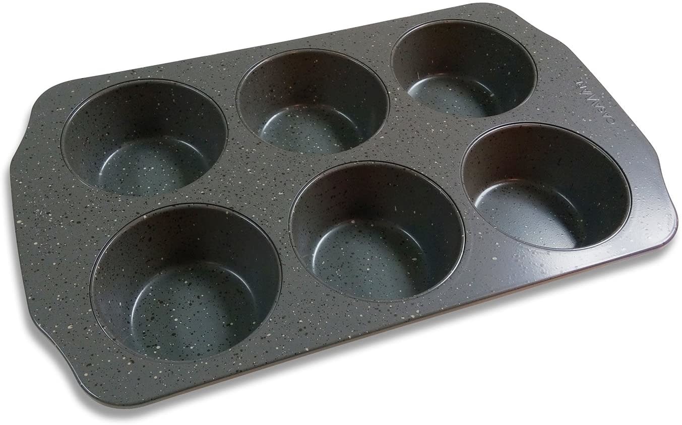 CasaWare Silver Jumbo Muffin Pan 6 Cup Spoons N Spice