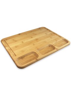 Totally Bamboo 3-Well Kitchen Prep Board 17.5"X 13.5"x.75"