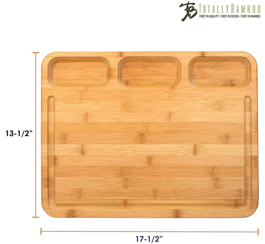 3-Well Kitchen Prep Board 17.5"X 13.5"x.75"