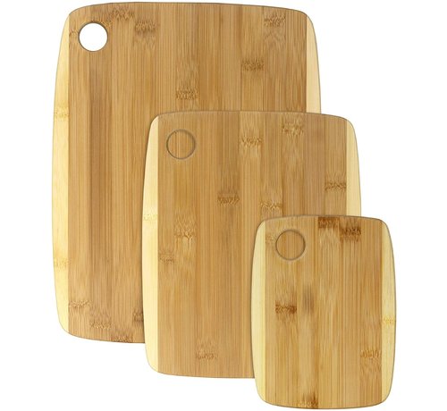 Totally Bamboo 3 Piece Two-Tone Cutting Board Set
