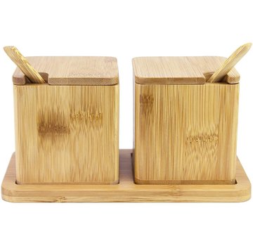 Totally Bamboo Double Dipper Salt Box