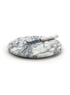 RSVP Endurance® Marble Cheese Board and Knife Set - White