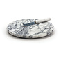 Marble Cheese Board and Knife Set - White