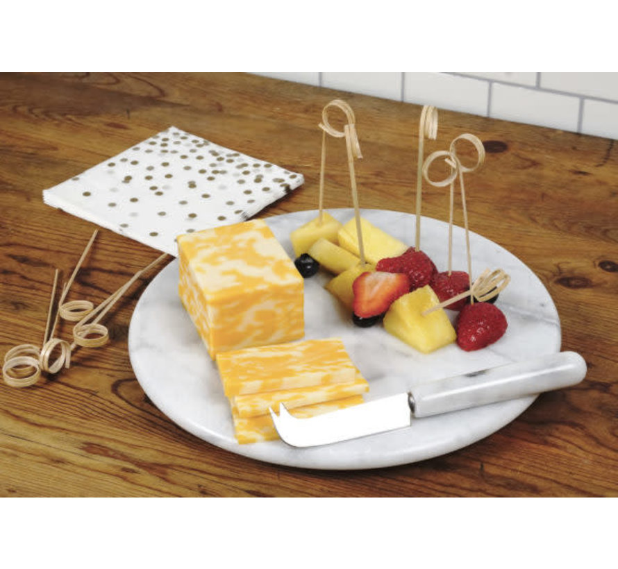 White Marble Cheese Knife Set, White