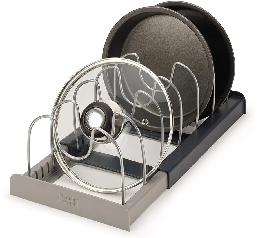 DrawerStore Expanding Cookware Organizer - Grey