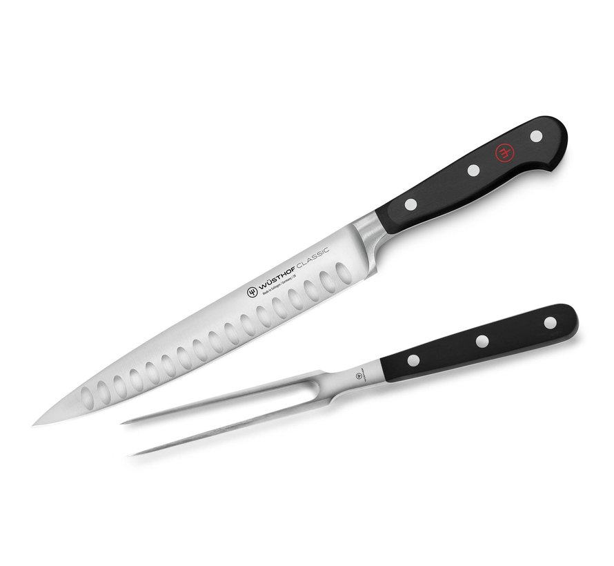 Two Piece Carving Set - Hollow Edge