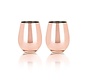 True Brands Viski Summit™ Copper Stemless Wine Glasses