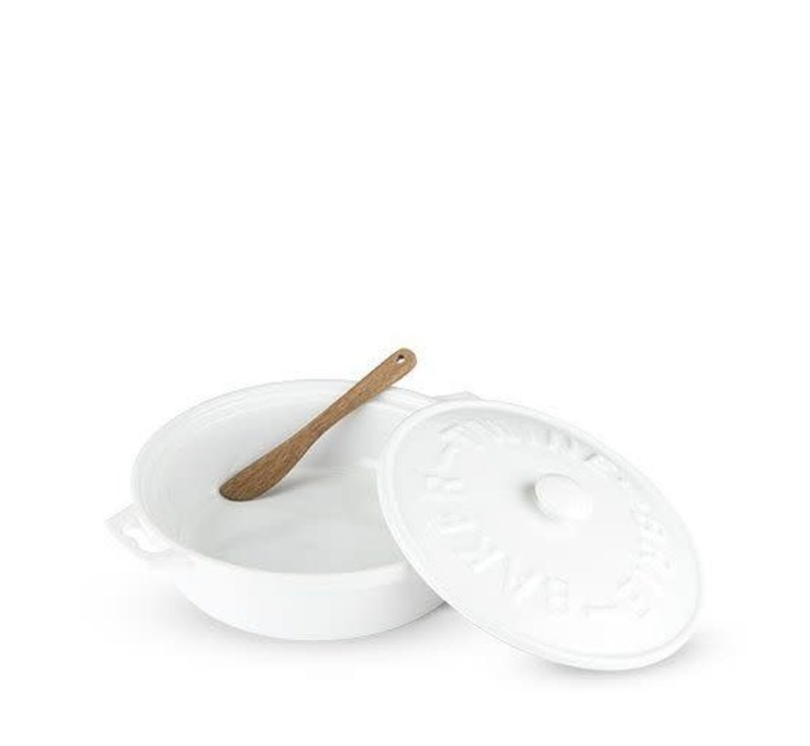 Twine Ceramic Brie Baker & Acacia Spreader