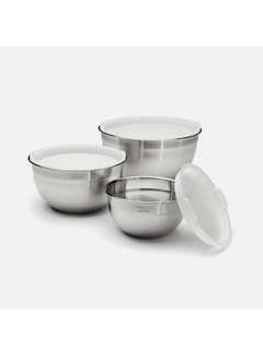 Cuisinart Stainless Steel Mixing Bowls With Lids, Set of 3