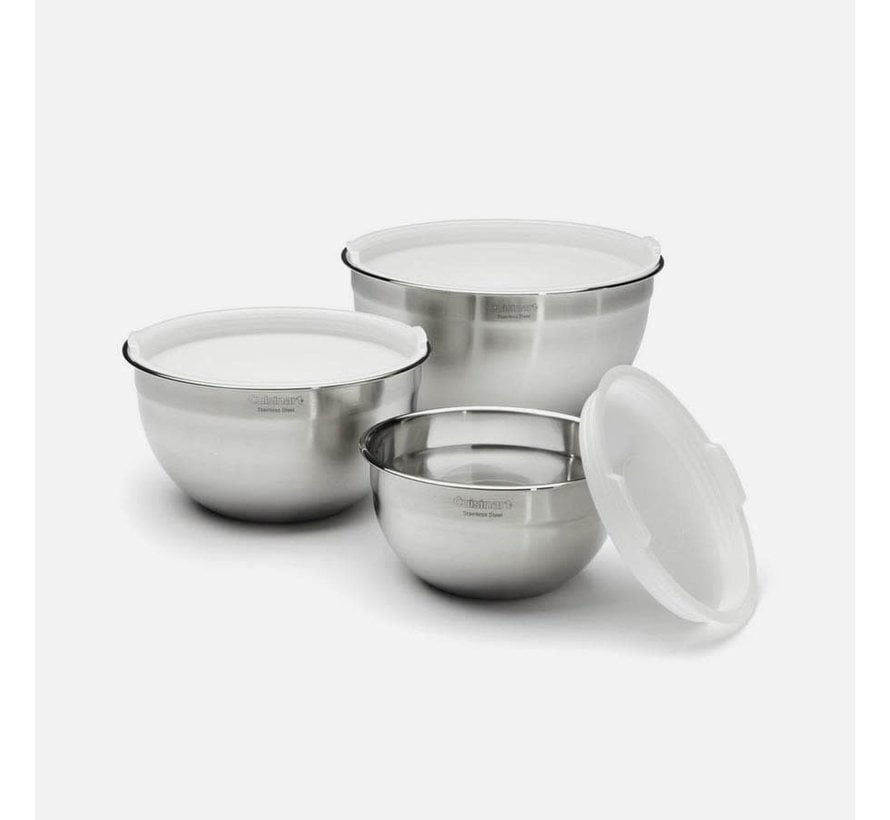 Stainless Steel Mixing Bowls With Lids, Set of 3