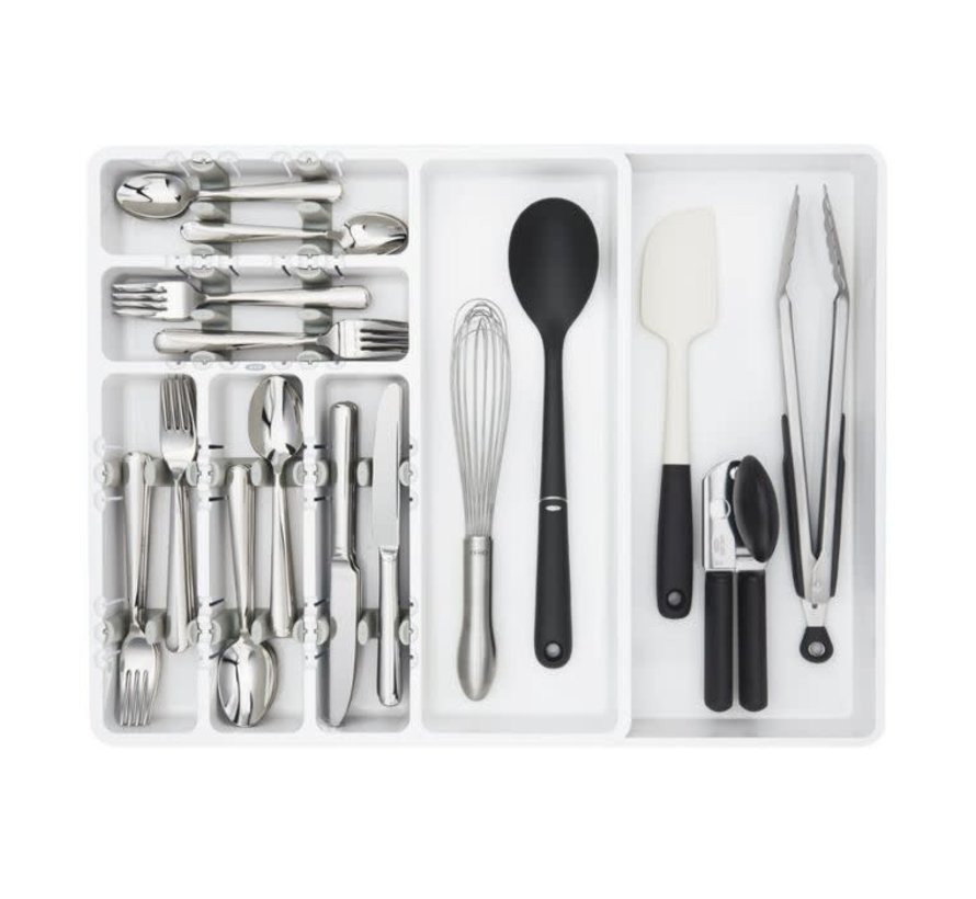 OXO Good Grips Large White Expandable Utensil Organizer