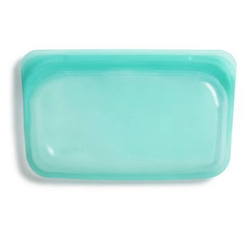 Stasher Silicone Reusable Snack Bag: Aqua