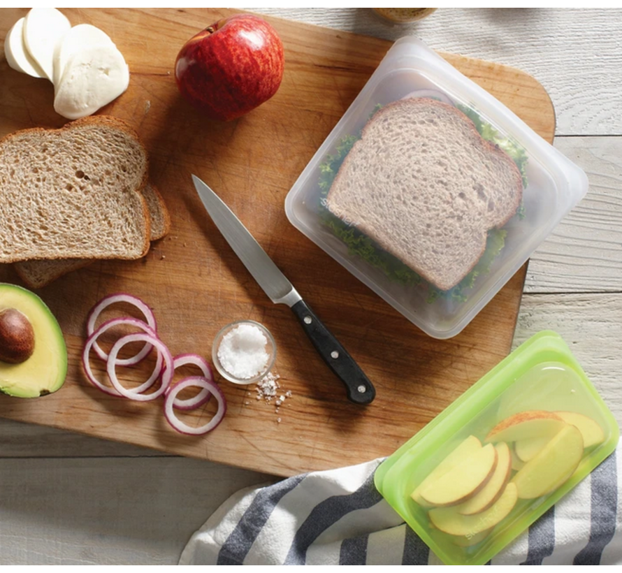 Silicone Reusable Snack Bag: Lime