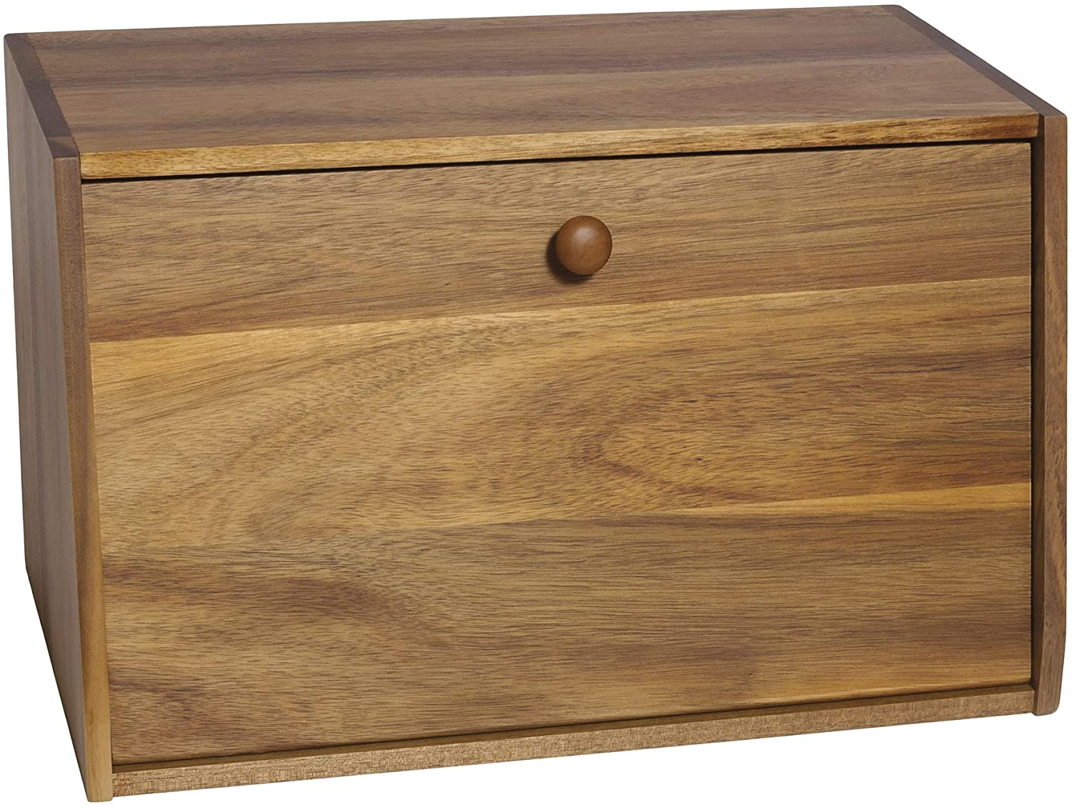 Acacia Wood Roll Top Bread Box and Storage Box