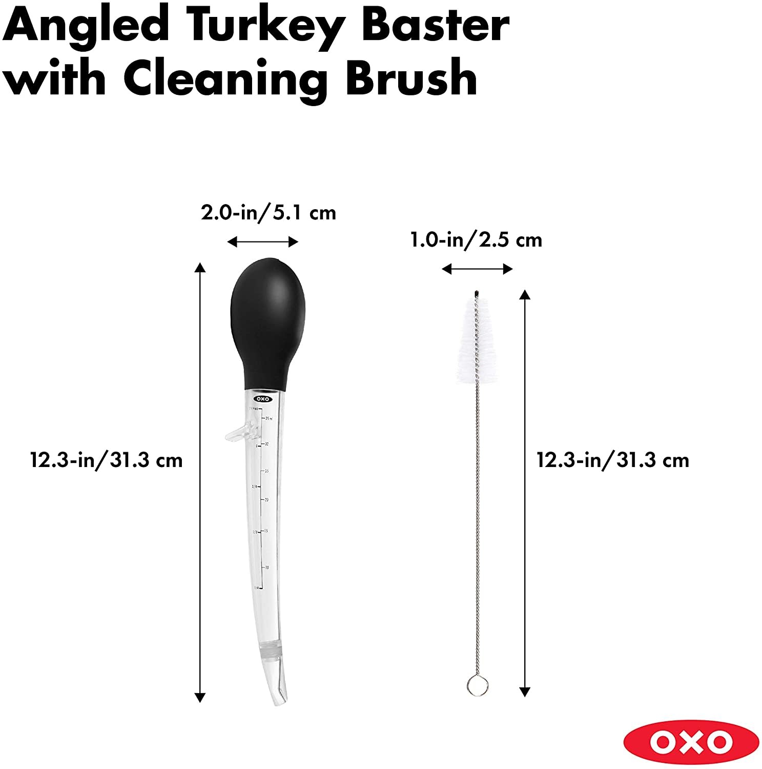 OXO GG Angled Baster with Cleaning Brush Spoons N Spice