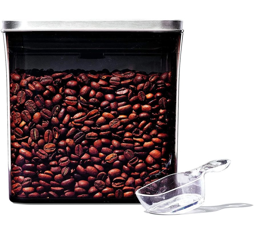 Steel Coffee POP Container with Scoop - 1.7 Qt
