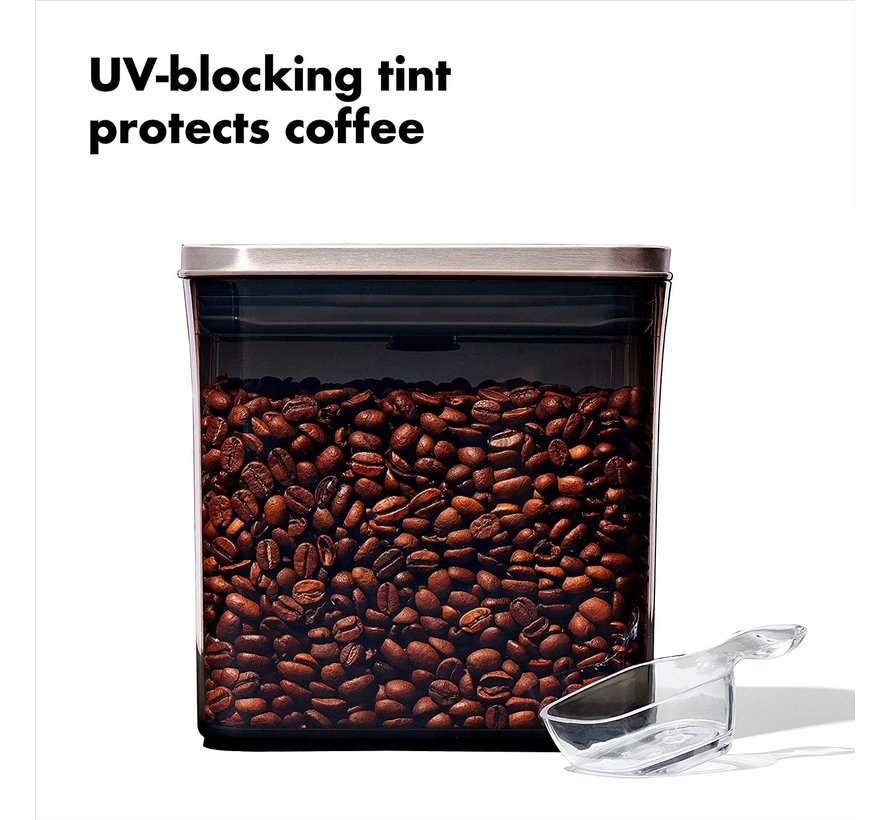 Steel Coffee POP Container with Scoop - 1.7 Qt
