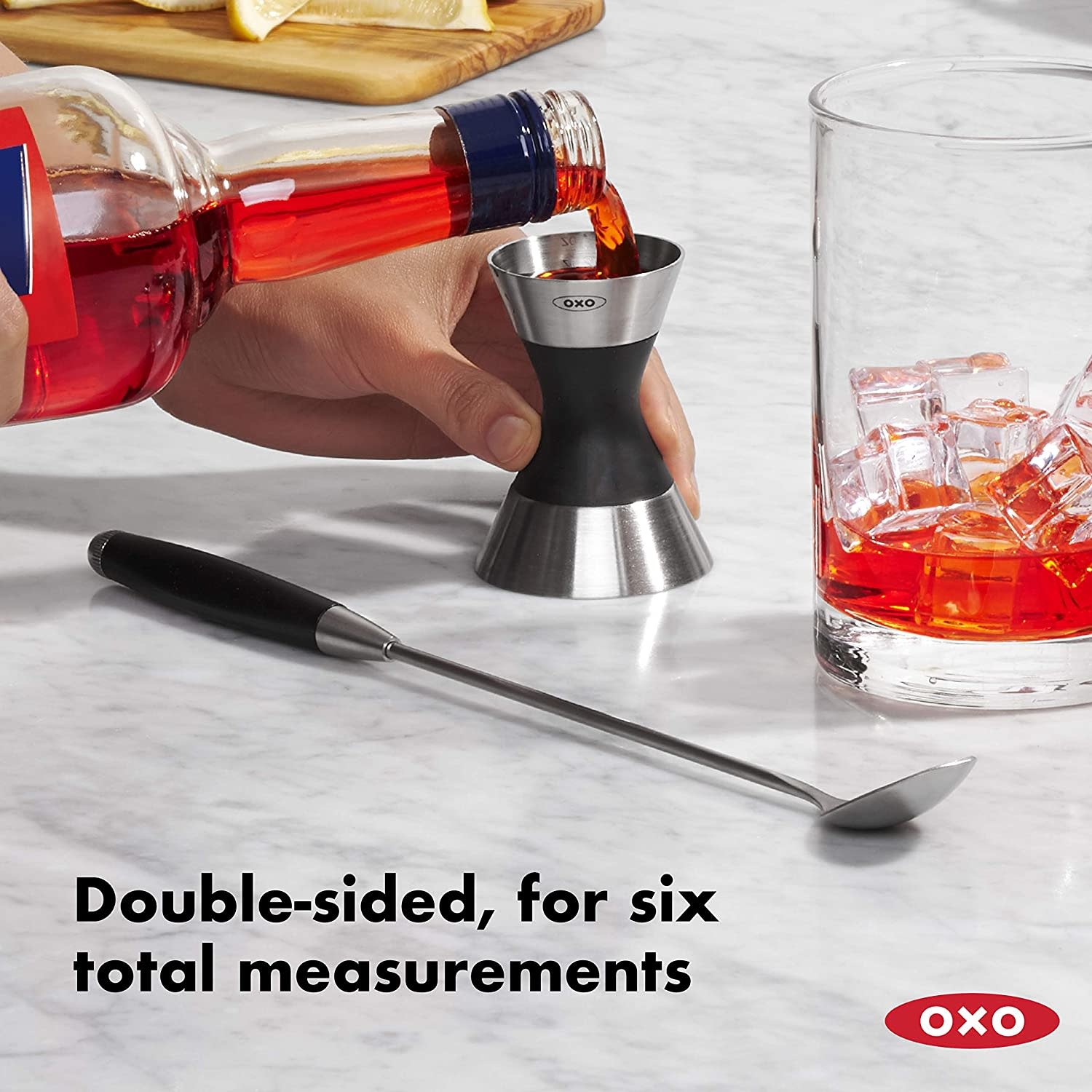 OXO STEEL Double Jigger - Spoons N Spice