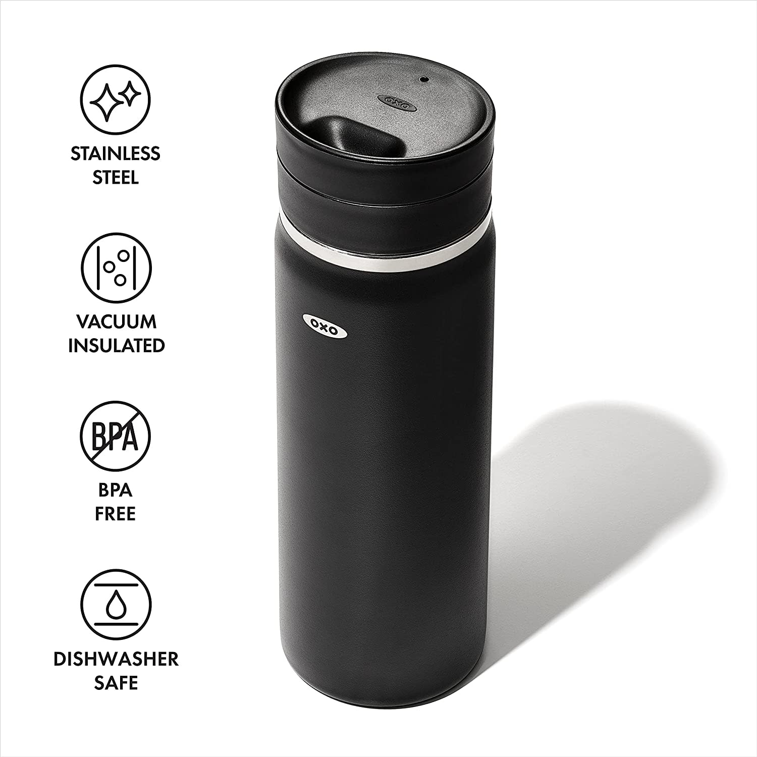 OXO Thermal Mug with SimplyClean Lid 20oz Onyx Spoons N Spice