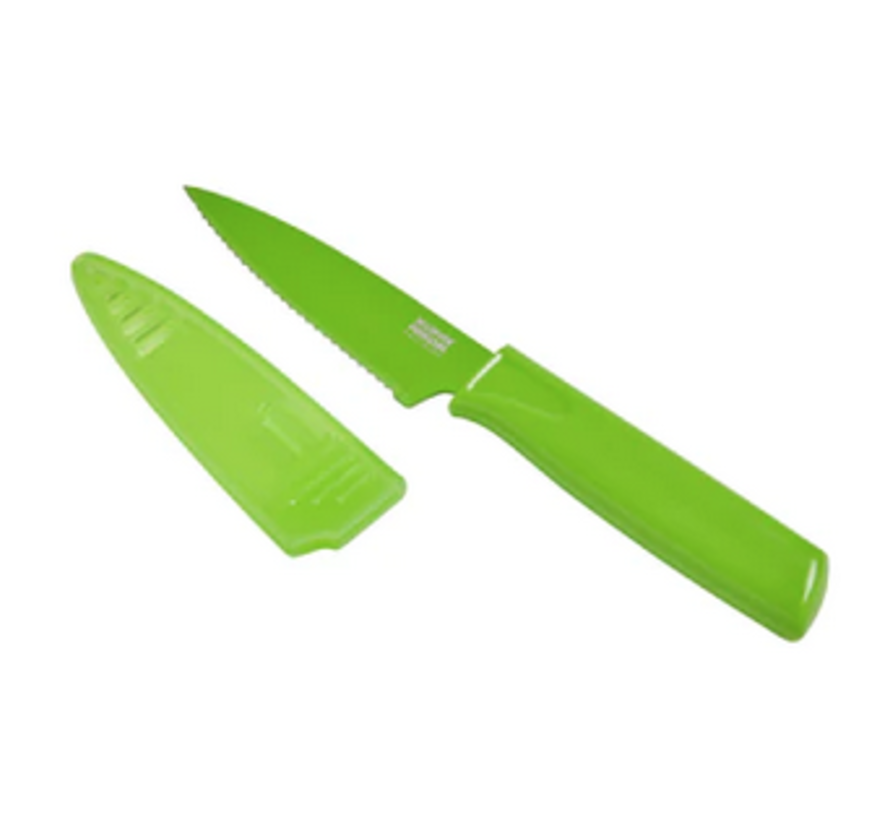 Serrated Knife Colori® 4” Green