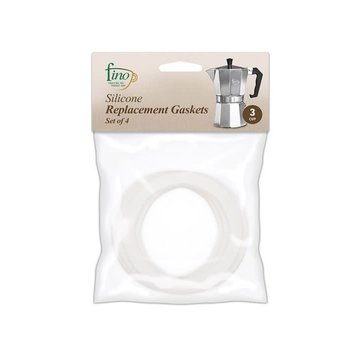 Fino Silicone Espresso Pot Replacement Gasket 3 Cup - 4 Pc.