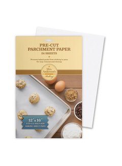 Mrs. Anderson's Baking Pre-Cut Parchment Paper Sheets, Half-sheet 24ct