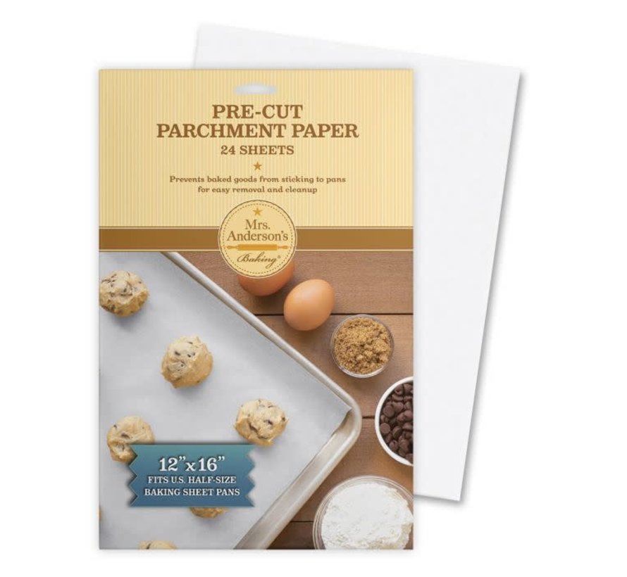 Baking Pre-Cut Parchment Paper Sheets, Half-sheet 24ct