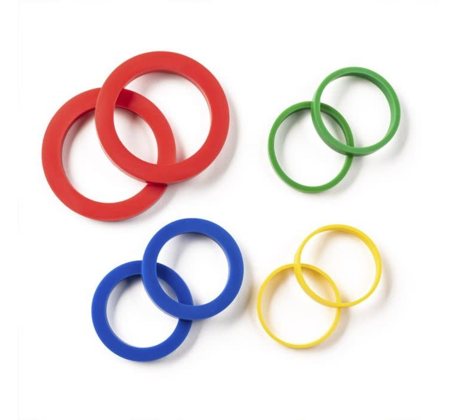 Silicone Rolling Pin Rings Set of 4