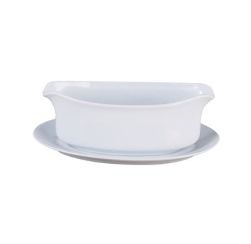 Harold Import Company Gravy Boat With Attached Saucer, 18 oz