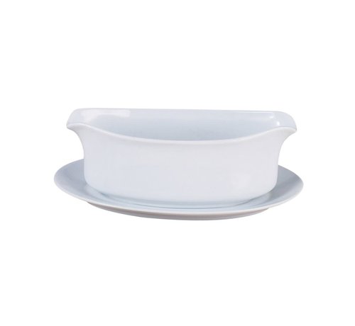 Harold Import Company Gravy Boat With Attached Saucer, 18 oz