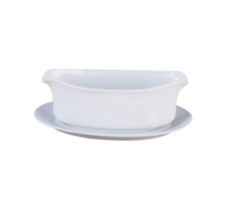 Gravy Boat With Attached Saucer, 18 oz