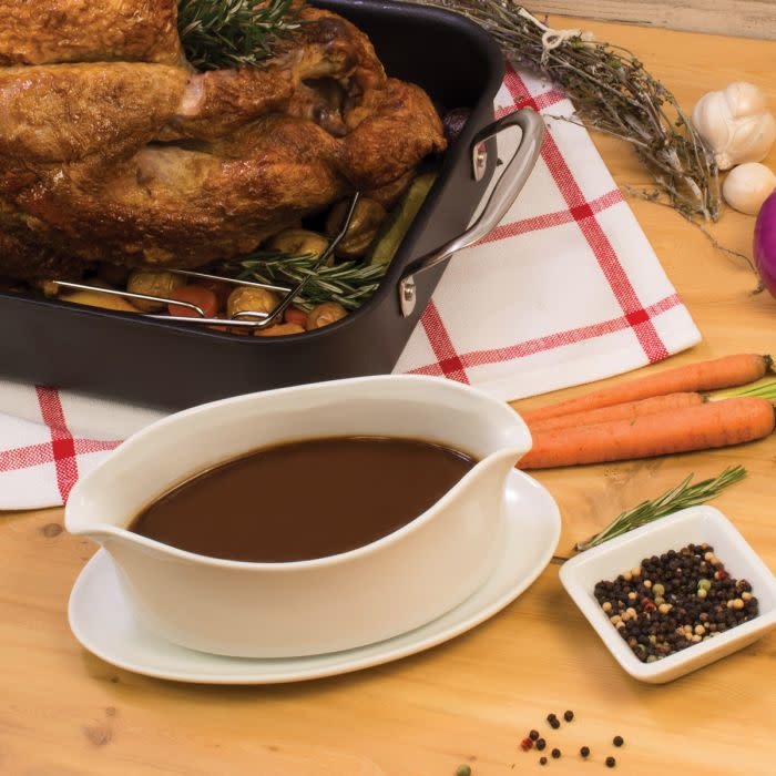 HIC Gravy Boat With Attached Saucer, 18 oz Spoons N Spice