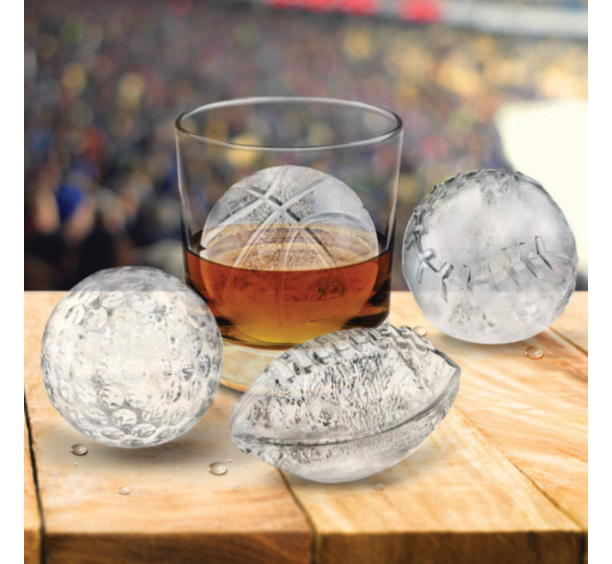 Sports Ball Ice Cube Molds, Set of 4