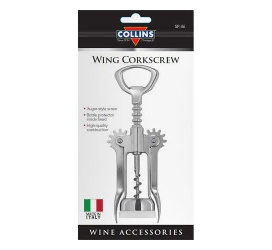 Italian Chrome Winged Corkscrew