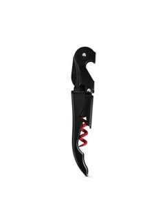 True Brands Truetap Double-Hinged Corkscrew - Black/Red