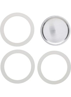 Bialetti 3 Gaskets & 1 Filter Replacement - 9 Cup