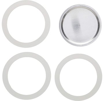 Bialetti 3 Gaskets & 1 Filter Replacement - 6 Cup