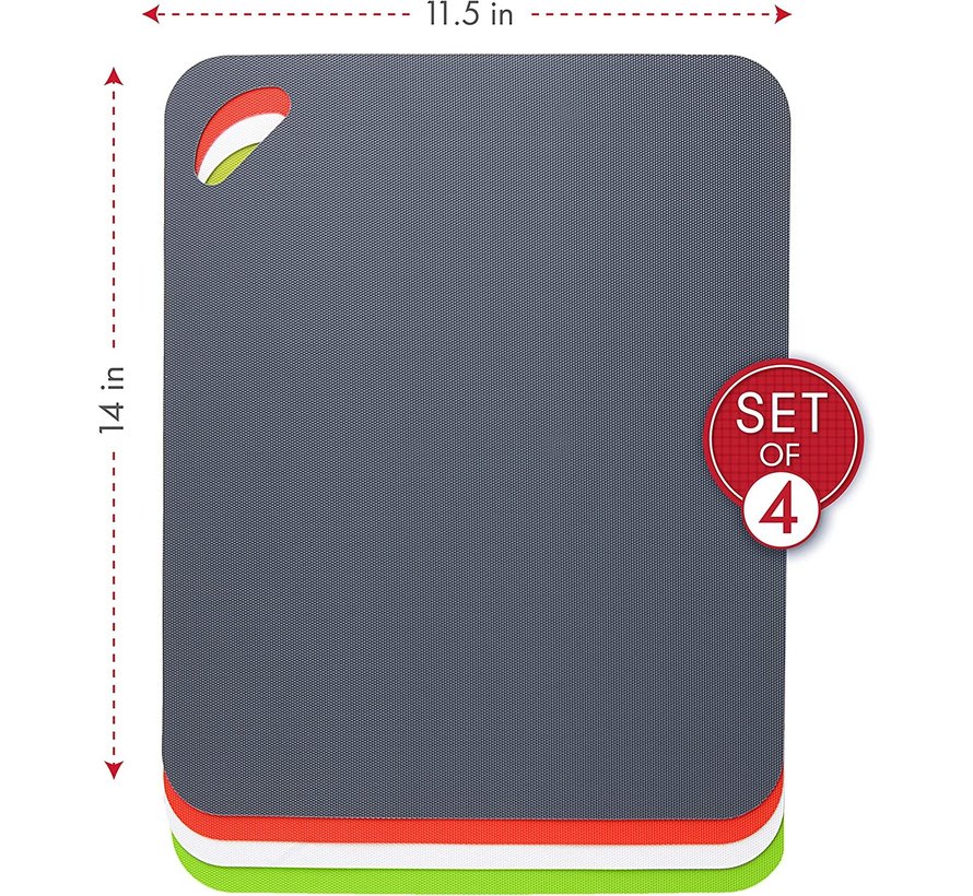Heavy Duty Grippmat Set 8”x11" Gray, Red, White, Green