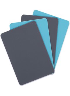 Dexas Heavy Duty Grippmat Set 8”x11” Gray & Turquoise