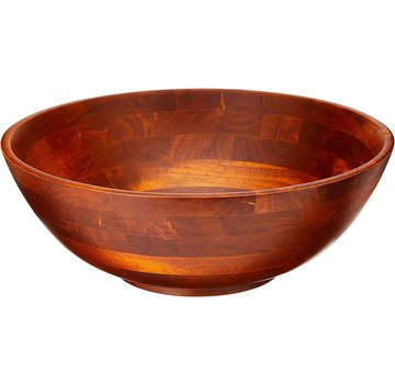 Lipper Cherry Finished Beechwood Footed Bowl 13-3/4"