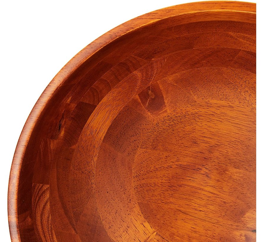 Cherry Finished Beechwood Footed Bowl 13-3/4"