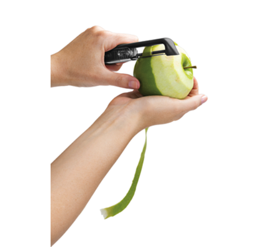 Dreamfarm Sharple | Vegetable Peeler that Sharpens Itself with Every Use |  Vertical Kitchen Peeler that Never Goes Dull | Black