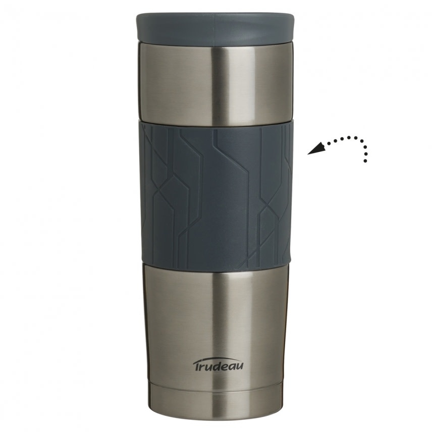 Trudeau Grip Stainless Steel Vacuum Sealed Tumbler, 16 Oz Spoons N Spice