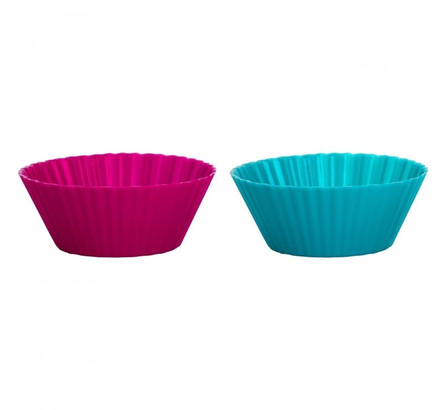 Set of 24 Premium Silicone Baking Cups Cupcakes 8 Colors Oven Microwave  Safe