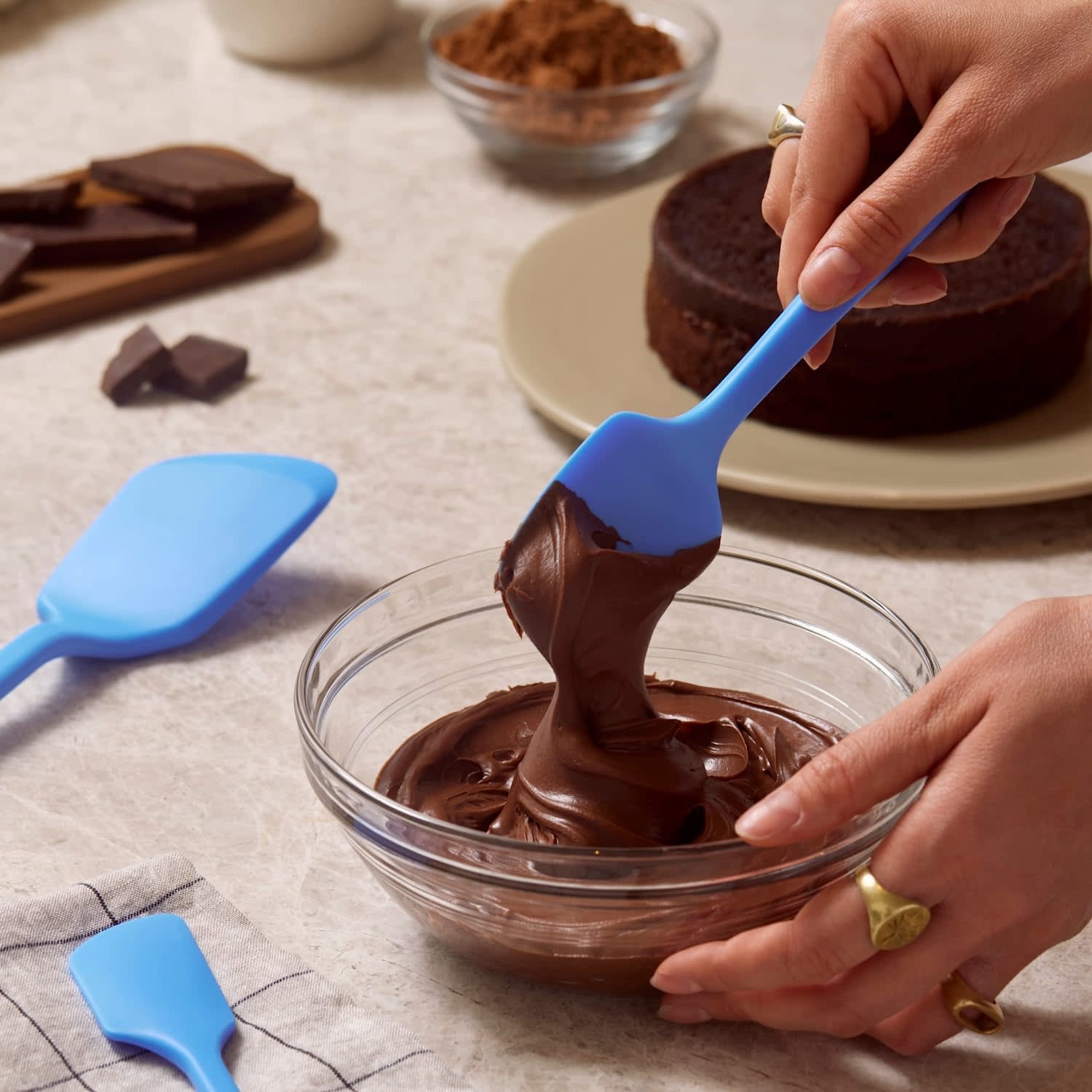 Small Silicone Spatula, Food Grade Cake Cream Scraper, Baking