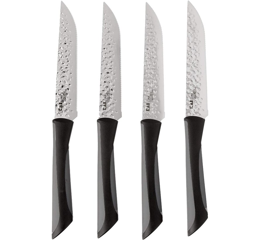 Kai Luna Steak Knife Set, Serrated-4 Pc 5.25"